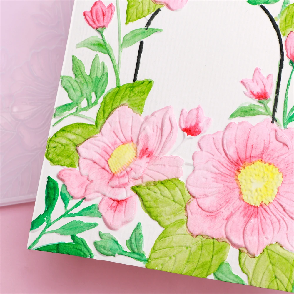 Embossing Folder 3D Love Heart Wreath Sunflower Ladybug Doodle Background Stencil DIY Scrapbook Paper Card Texture
