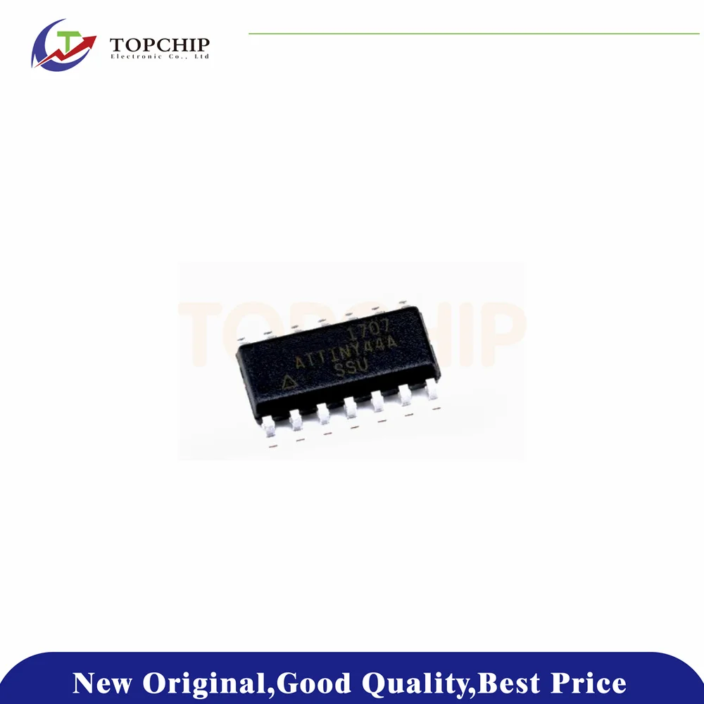 1Pcs New Original ATTINY44A-SSN 2KB AVR 256Byte 20MHz FLASH 12 SOIC-14 Microcontroller Units (MCUs/MPUs/SOCs) in line atmega8a pu dip 28 avr microcontroller 8k flash memory microcontroller