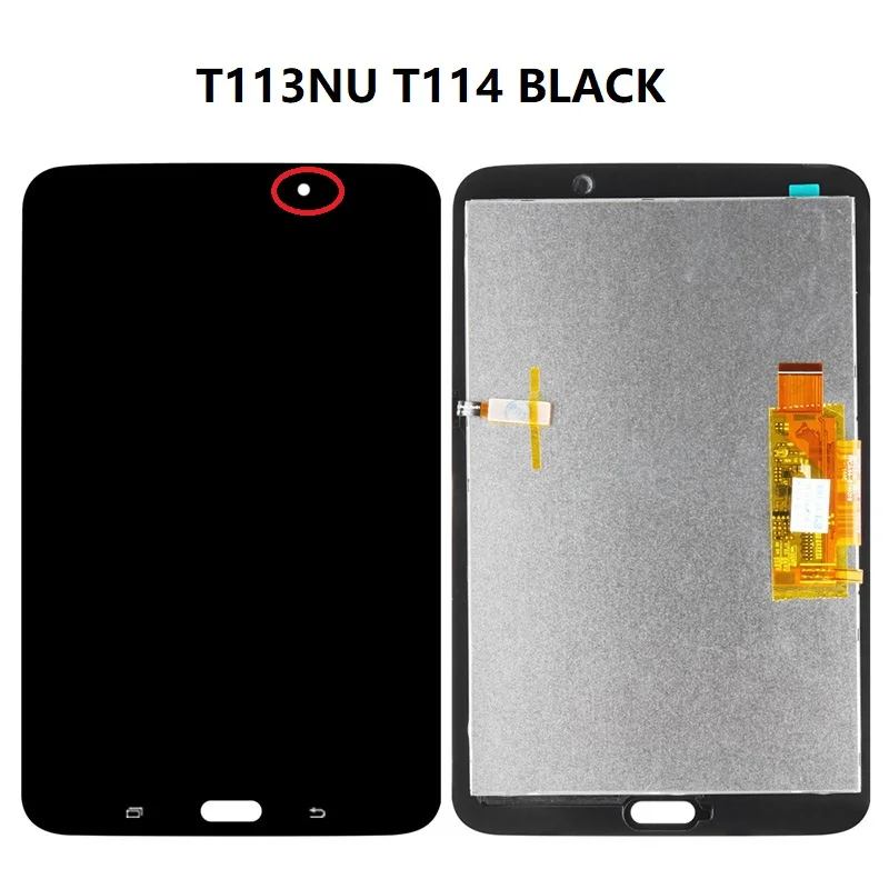 Pannello Digitalizzatore Touch Screen Da 7 Pollici + Display Lcd Per Samsung Galaxy Tab 3 Lite Sm-T113Nu Sm-T114 T114 Parti Di Riparazione Lcd