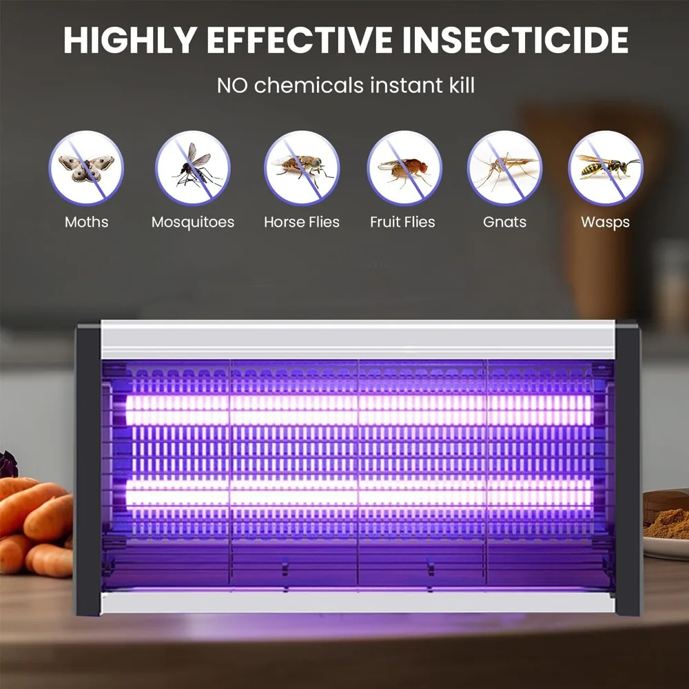 20W/30/40W 전기 모기 살충 램프, 강력한 전기판으로 모기, 파리, 곤충을 죽이는 실내용 해충 퇴치기, 세척이 간편함