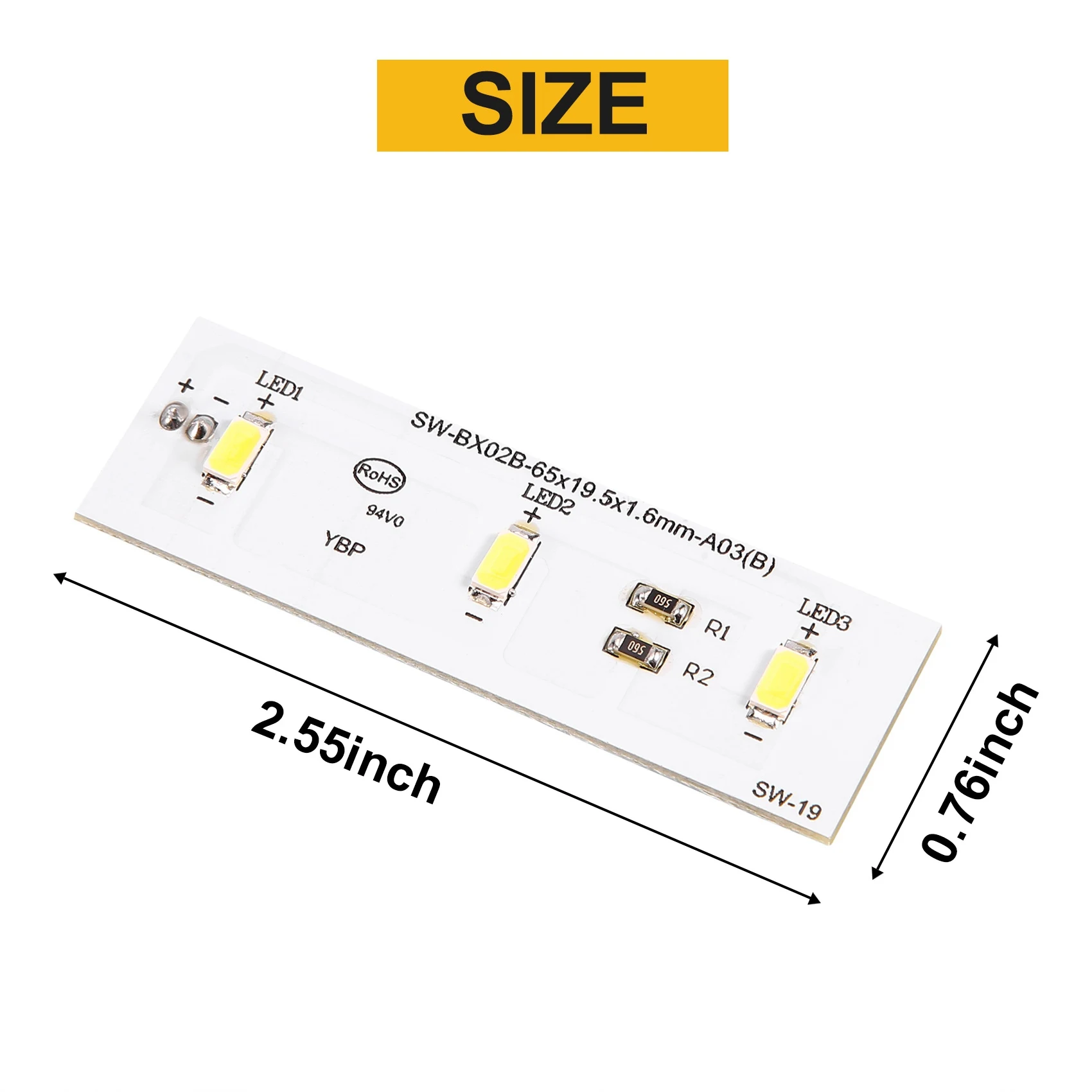 A05E-일렉트로룩스 냉장고 ZBE2350HCA SW-BX02B 수리 부품용 냉장고 LED 라이트 스트립 바 교체용