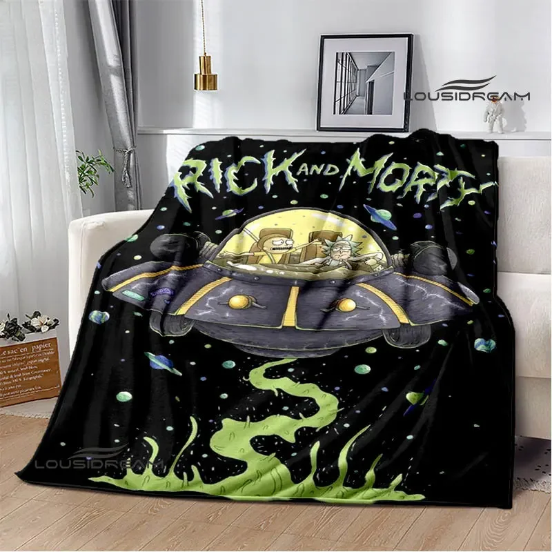 

Rick Anime Printed Blanket Children Warm Blankets Flannel Soft Comfortable Blanket Home Travel Blanket bed linings Birthday Gift