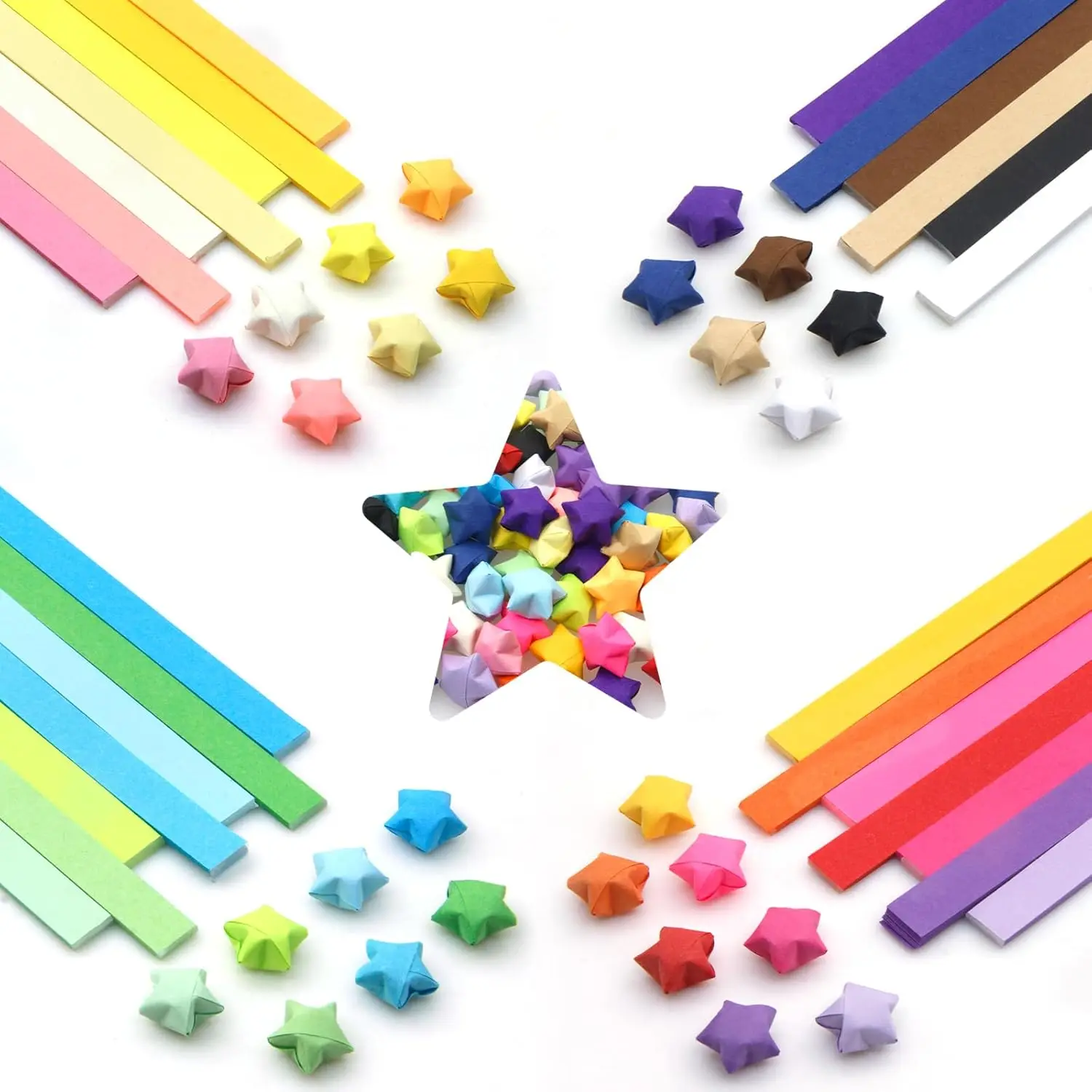 Craft Paper 540pcs Double Side Origami Star Papers