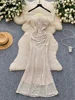 SINGREINY Senior Elegant Strap Dress Strapless Zipper Sequins Shinny Sundress Ruched Sheath Split Chic Women Evening Party Dress 1