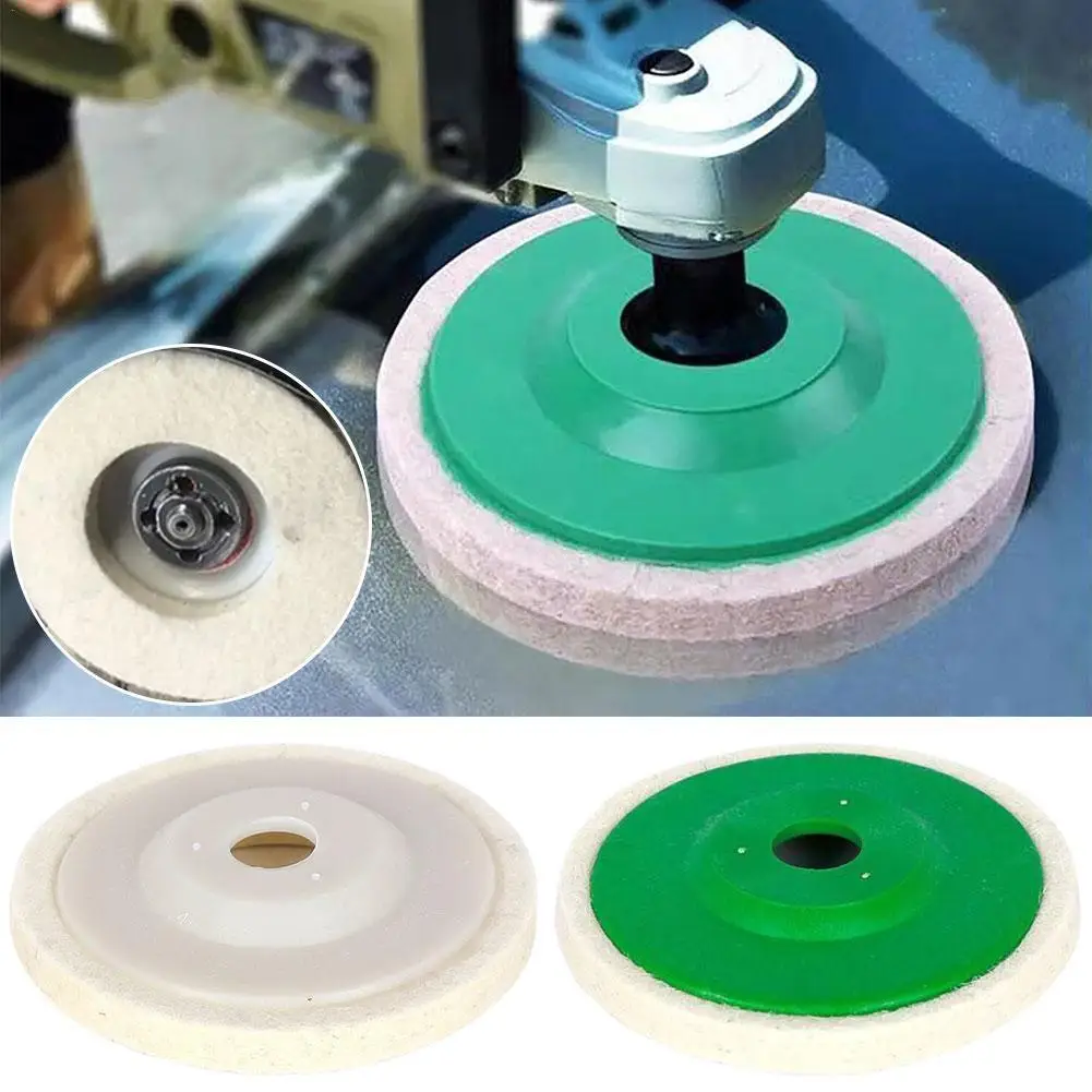 

100mm Car Wool Polishing Wheel Flat Polishing Round Pad For Metal Marble Glass Ceramics Rotary Tool Grinding Pads Car Care Tools