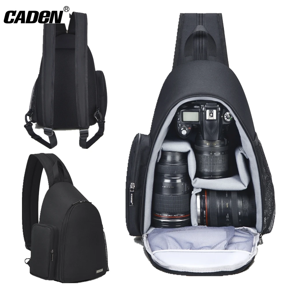 Caden-mochila Para Cámara Dslr Para Nikon, Sony, Canon, Equipo De  Fotografía, A Prueba De Golpes, Resistente Al Agua, Bolso De Hombro Para  Viajes Al Aire Libre - Bolsas Y Carcasas Cámara -