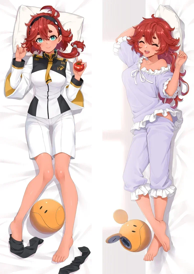 

Аниме мобильный костюм Gundam: ведьма из Mercury Suletta Mercury Dakimakura Waifu Декор Наволочка Чехол для подушки 2-Side Print