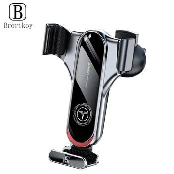 T11 15W 무선 충전기 스마트 센서 폰 홀더 마운트 자동 감지 무선 고속 전기 유도 고속 자동차 충전