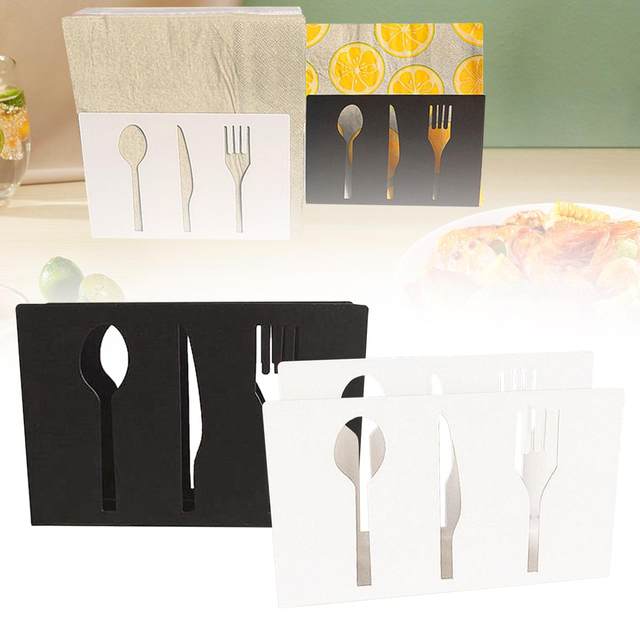 Napkin Holder Modern Napkin Paper Organizer Tissue Dispenser for Kitchen Countertops Indoor Outdoor Use Restaurant Dining Table