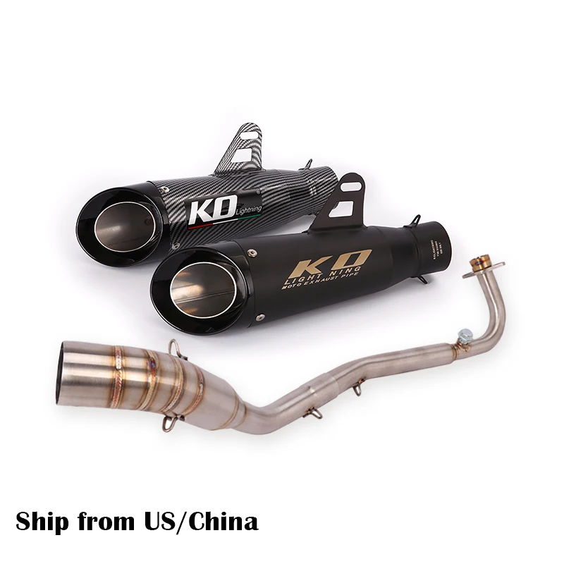 

For Kawasaki Z125 Z125 Pro Until 2018 Exhaust System Header Link Pipe Slip On 51mm 310mm Motorcycle Muffler Escape Stainless