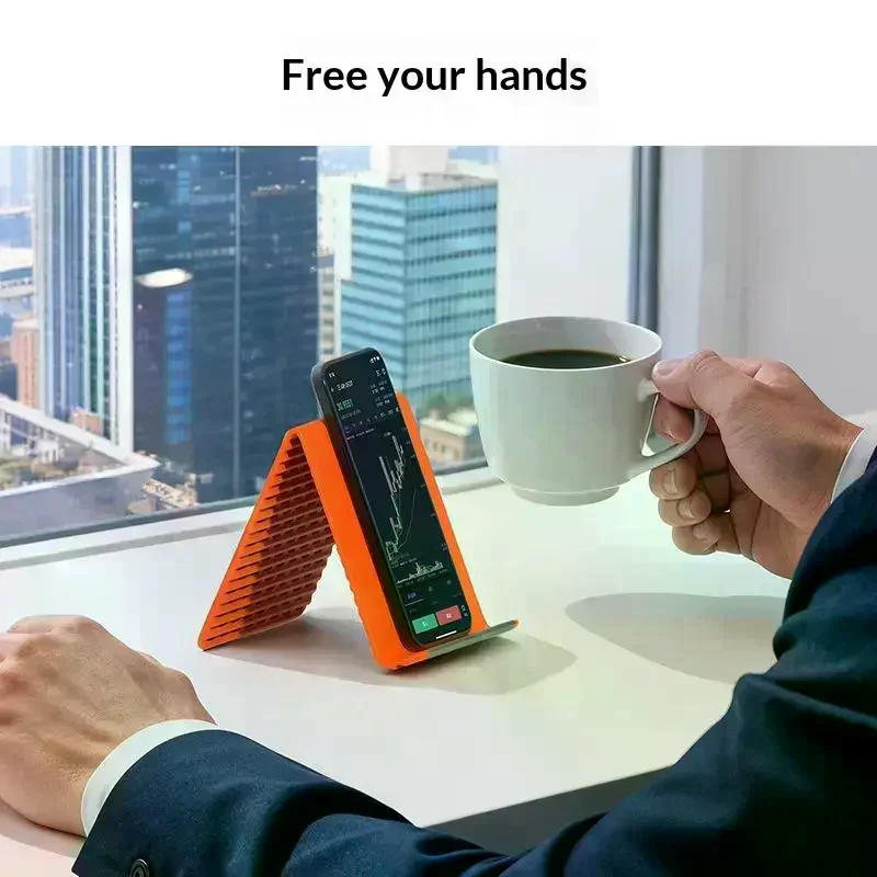 Flexible Phone Stand Foldable Silicone Desktop Tablet Laptop Stand Portable Adjustable Universal Holder For Travel Office Bed