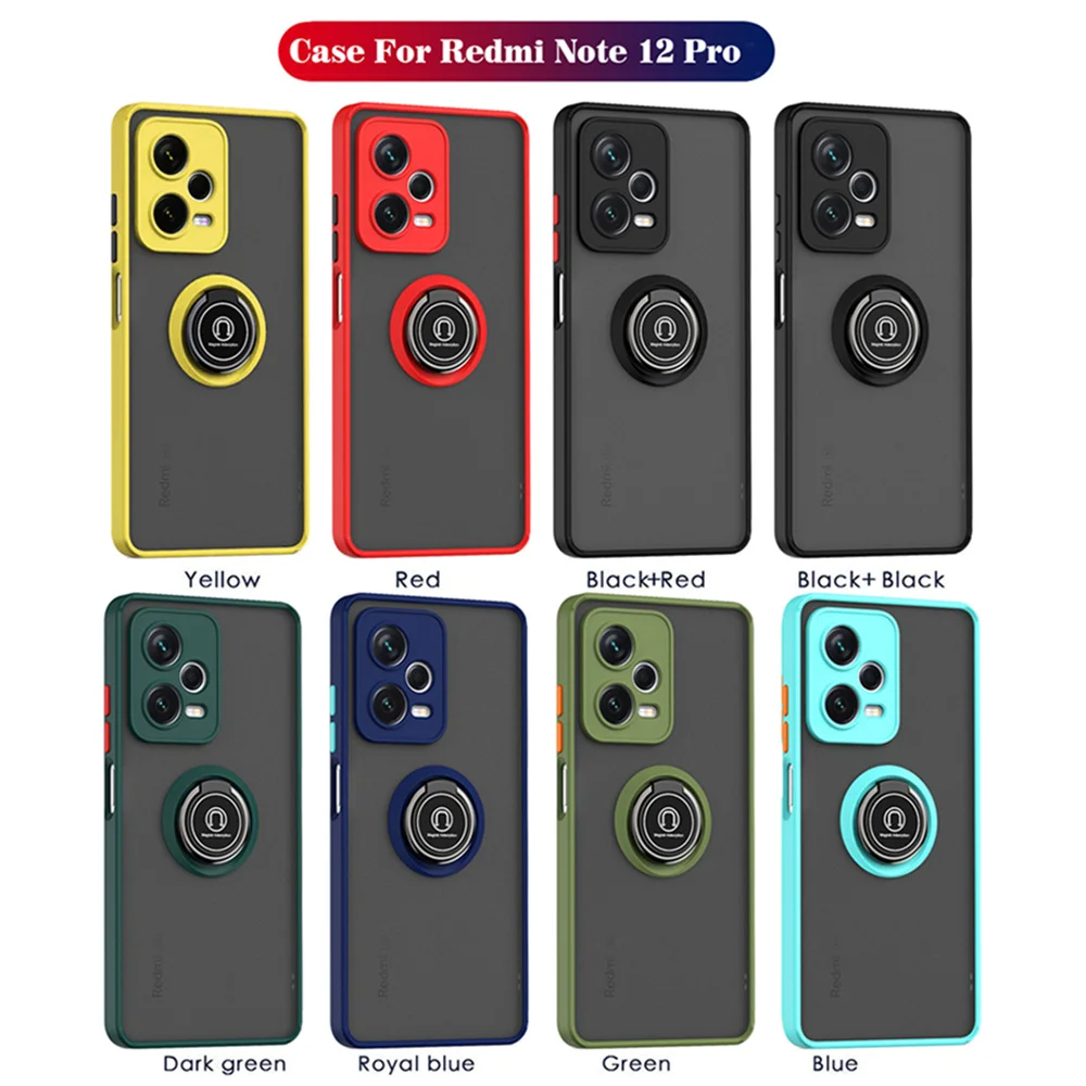 Magnetic Ring Holder Protective Case - Premium Design
