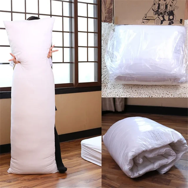 Almohada larga interior para el hogar, cojín de cuerpo blanco de Anime,  Dakimakura, rectangular, Otaku, ropa