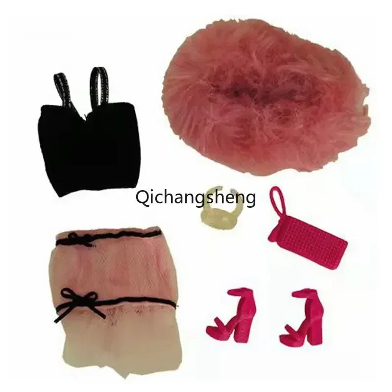 

Pink 11.5" Doll Outfits For Barbie Clothes Tops Skirt Bag Shoes 1/6 BJD Dolls Accessories For Barbie Dress Kids & Baby Toys Gift