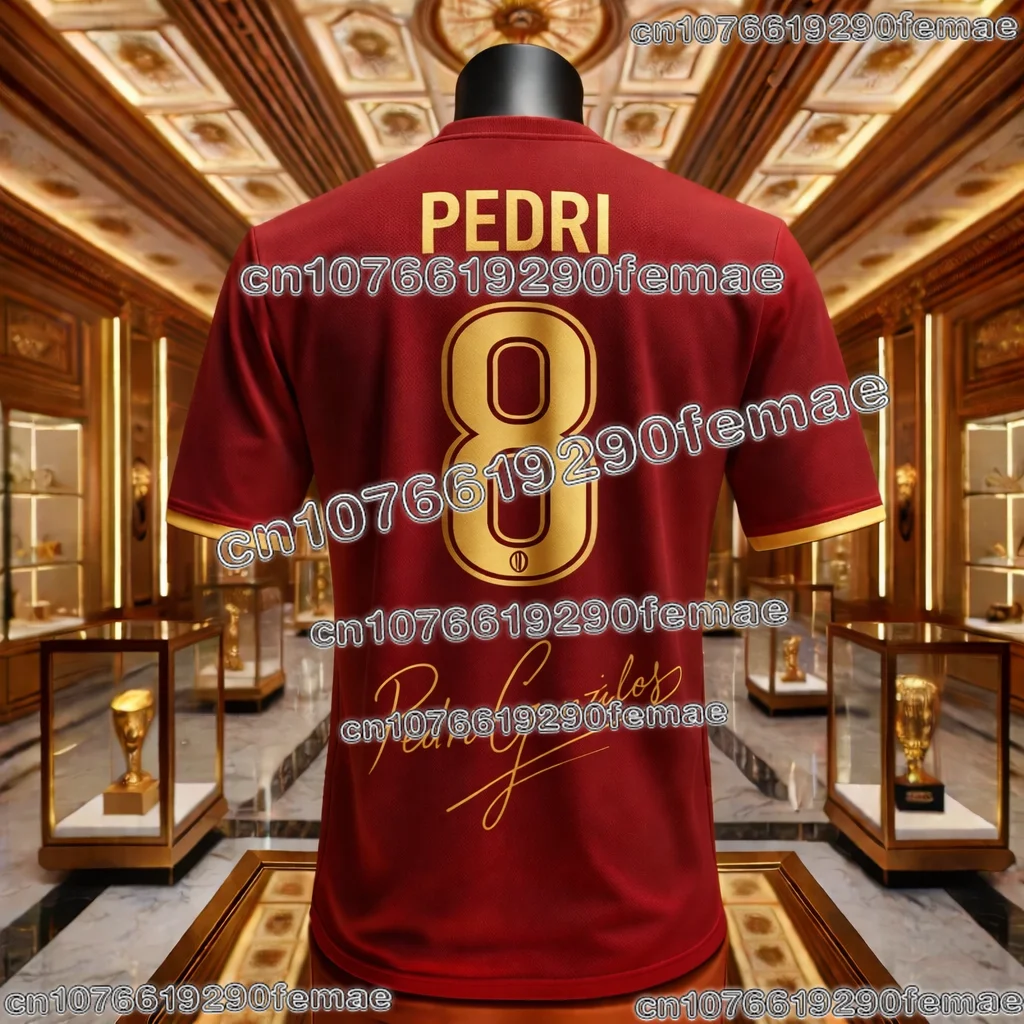 스페셜 에디션 페드리 스포츠 기념 축구 유니폼 통기성 속건 편안한 키즈 티셔츠 데일리 웨어 트레이닝용