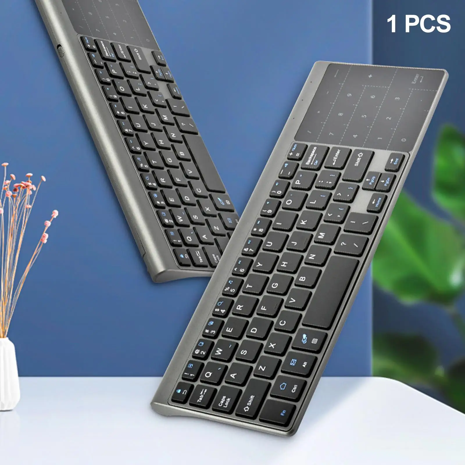 Lightweight Portable Wireless Keyboard Built in Touchpad USB Receiver Mini Keyboard for Computer Laptop Tablet Lightweight Portable Wireless Keyboard Built in Touchpad USB Receiver Mini Keyboard for Computer Laptop Tablet