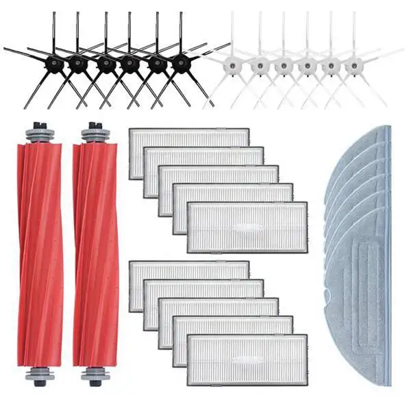 

For Roborock S7 T7S HEPA Accessory of Filter Detachable Rubber Main Brush/Cover Mop Cloth Side Brush Vacuum Cleaner Parts