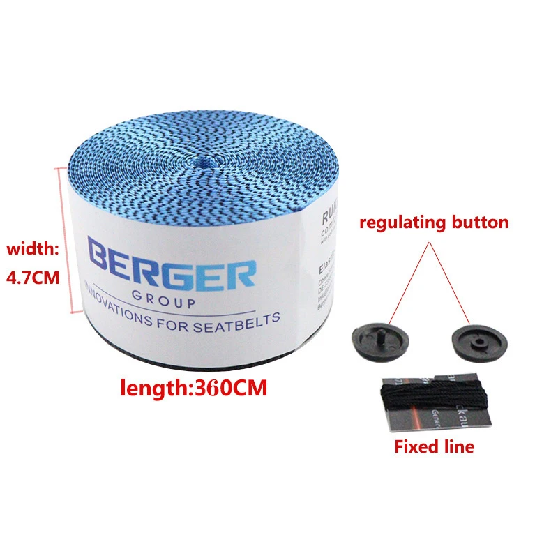 BEROFR 3.6Mx4.8CM Car Belt Interior Accessory Seat Replacement Renewal Modification Polyester Accessories Vehicle Supplies