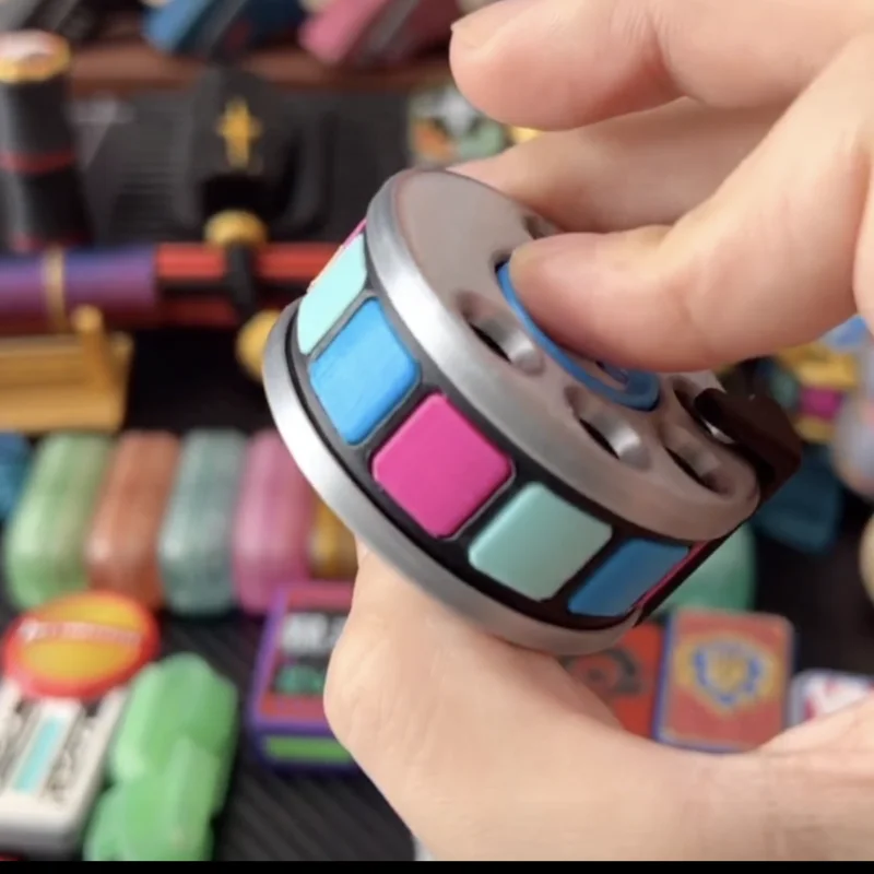EDC Polychrome Encrypted Master Tape Fidget Spinner Magnetic Levitation Roulette Stress Relief Fingertip Gyro Decompression Toy