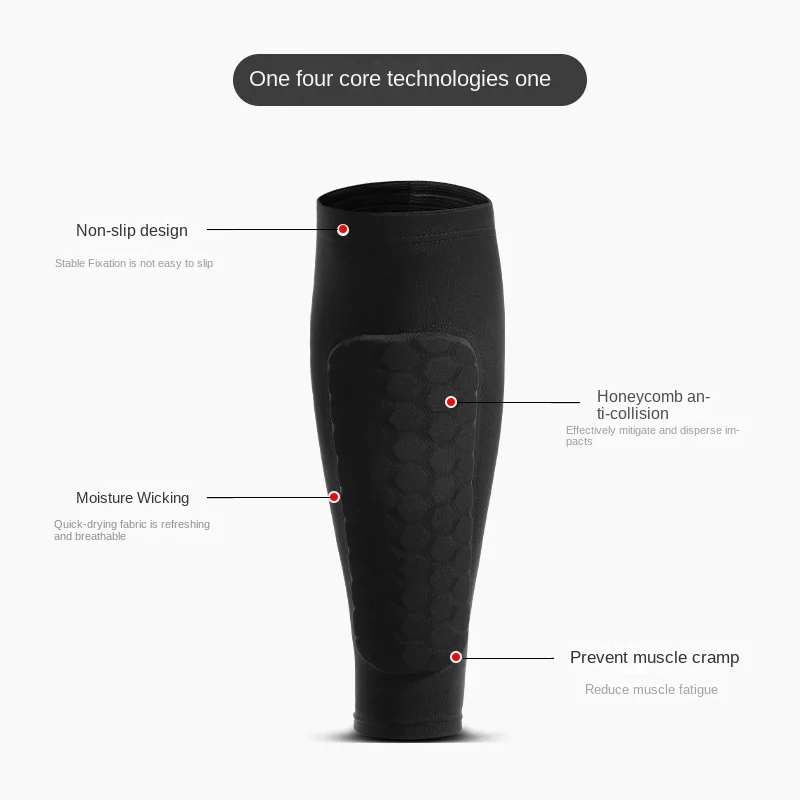 1 PC/2 PCS Soccer Shin Guards Honeycomb Football Shields Sports Legging Shinguards Leg Sleeves Protective Gear