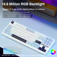 Clavier Gamer AULA F87 TKL – 87 Touches, RGB, Sans Fil, Gasket, Bluetooth 6