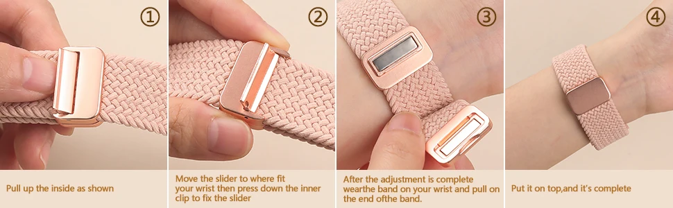 No Gaps Band For Samsung Galaxy Watch 7 6 4 classic/5 pro 47mm 44mm 40mm Braided solo loop Magnetic bracelet Galaxy watch6 strap