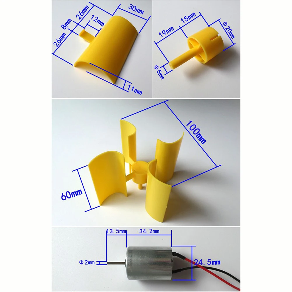 Solar Wind Generator Mini Wind Turbine Vertical Generator Model Kit