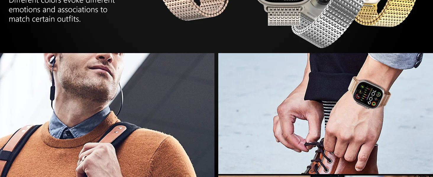 Magnetic Stainless Steel straps for Apple Watch 10 band 45mm 44mm 49mm 46 42mm Metal Bracelet iWatch series 9 8 7 6 3 se Ultra 2