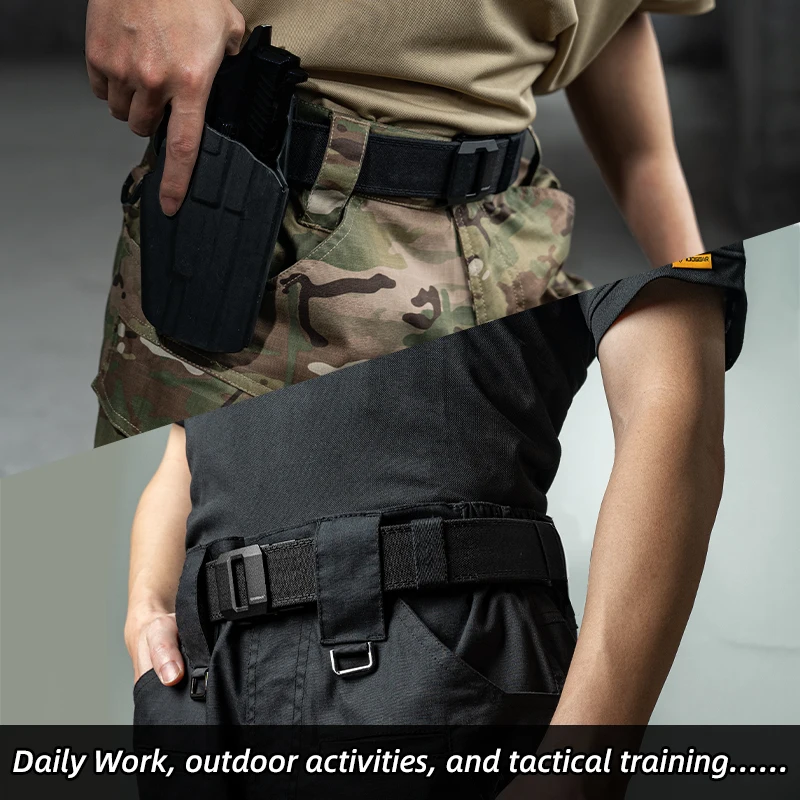IDOGEAR 1.5 Inch Hard Tactical Belt w/ Metal Automatic Buckle 1000D Nylon Duty Belt Outdoor Girdle IPSC Accessories 3430