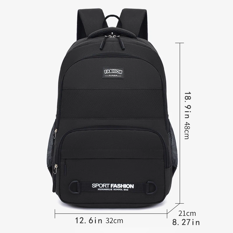 Unisex durable backpack - large capacity laptop bag, equipped with adjustable shoulder strap, travel backpack