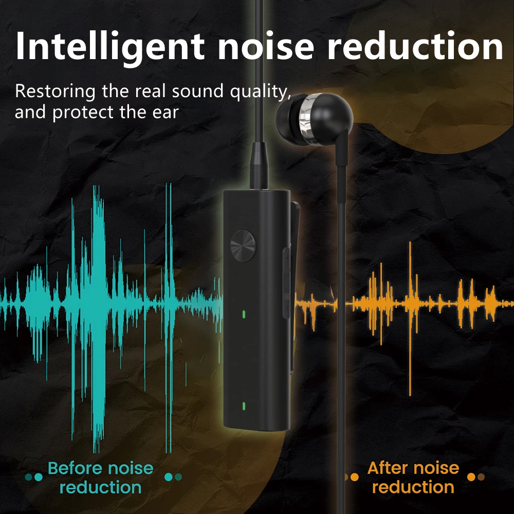 Hmnaga Noise Reduction Sound Amplifier for Elderly Rechargeable Adjustable Hearing Aid for Seniors Suppress Howling Easy Operate sound amplifier hearing aid
