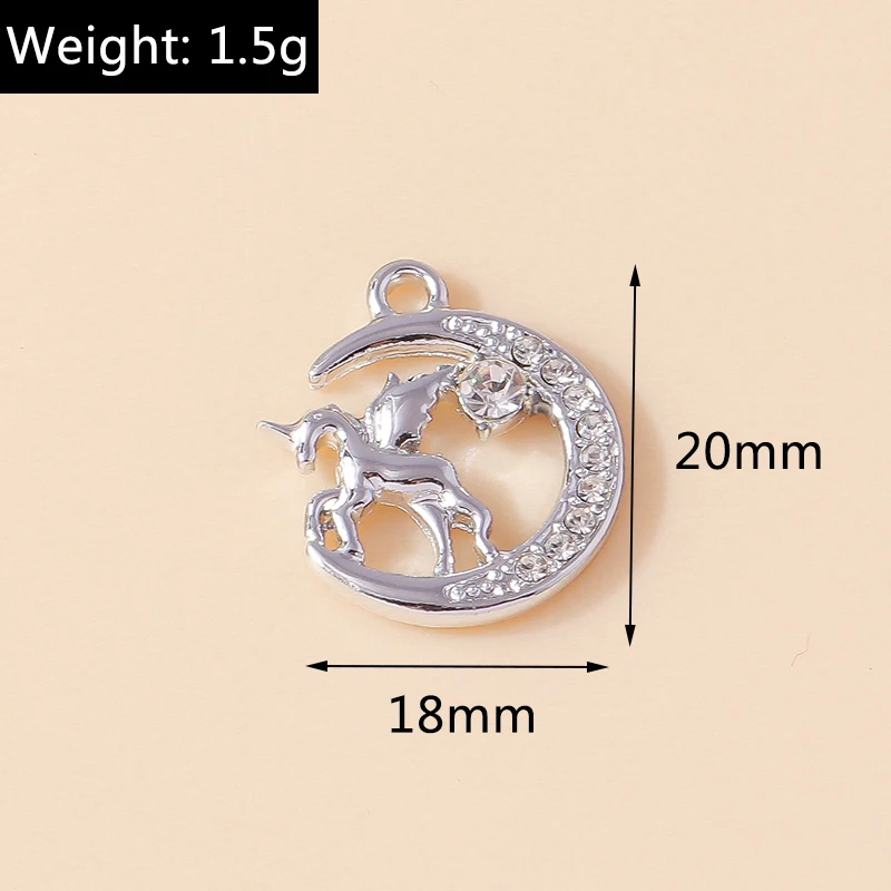10 stücke Gold Silber Farbe Zarte Kristall Musik Note Charme Musical Anhänger für Halskette Ohrringe DIY Schmuck Machen Zubehör – Detail 9