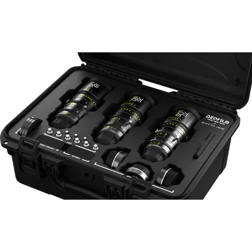 카타 에이스 FF DZOFilm 18-35mm 35-80mm 70-135mm T2.9-T22 시네마 카메라 렌즈 (PL/EF 블랙) '베이어닛, 키트'