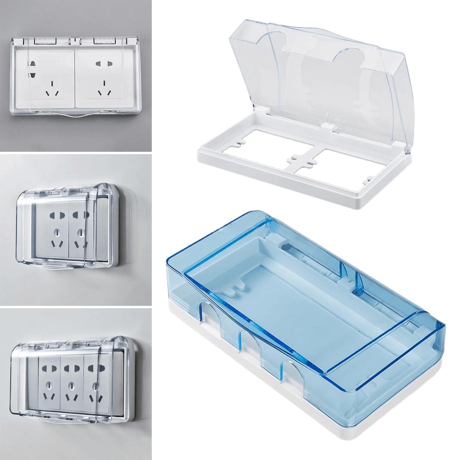 Waterproof Outlet Cover Waterproof Box Dustproof Flip Weatherproof Cover Protector Switch Box for Restaurant Office