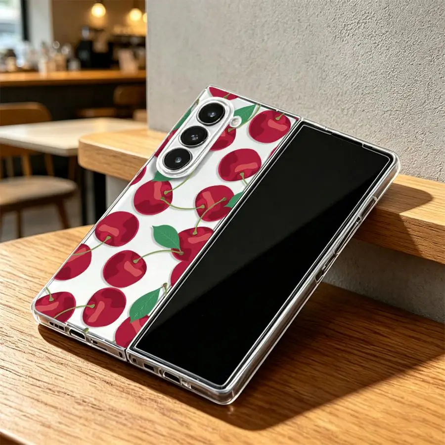 Cherry Print Back Phone Cover Case