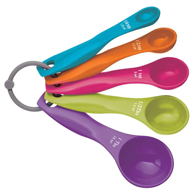 6Pcs/Set Rainbow Measuring Cup Colored Plastic Flour Measuring Spoon Scale Measuring  Spoon Set Baking Accessories Kitchen Tools - AliExpress