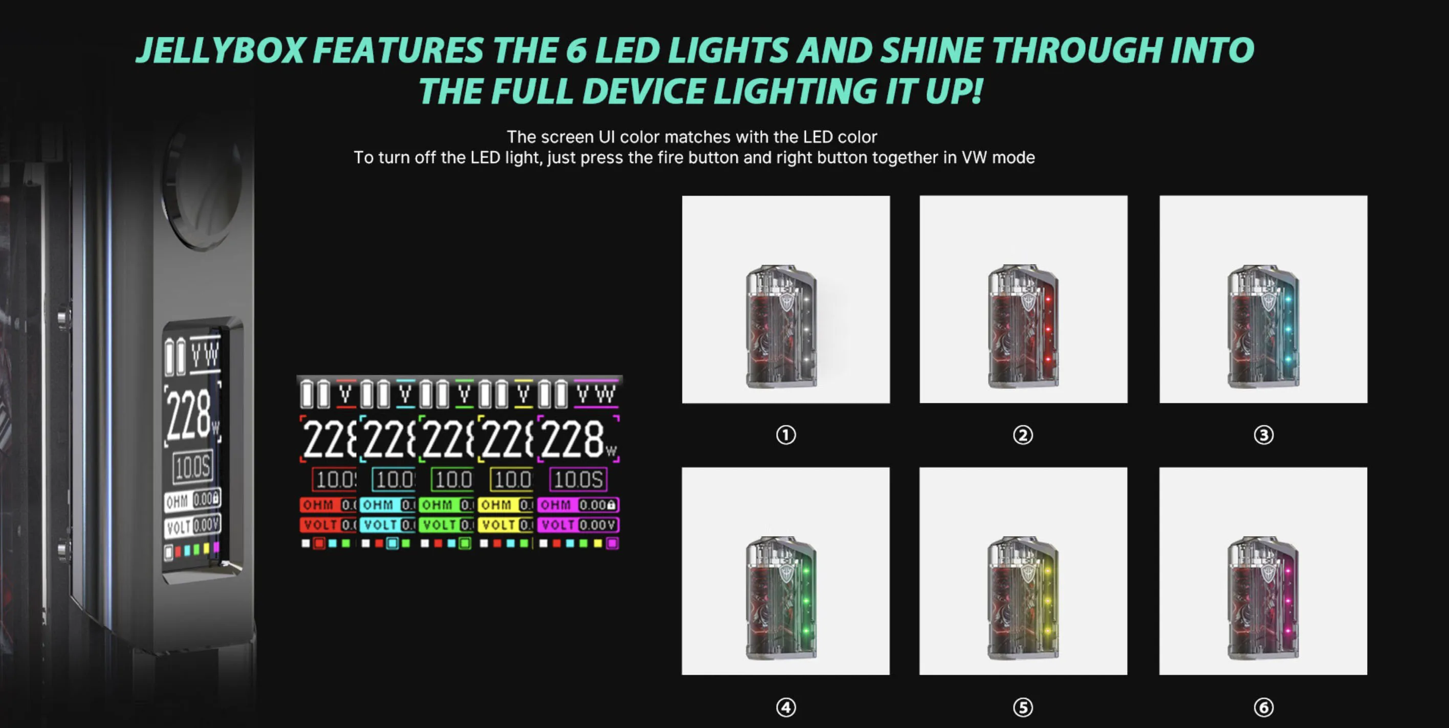Original Rincoe JellyBox Mini 228W Box Mod Variable 1-228W Powered for Dual 18650 Battery TC Mod Vape Electronic 510 connection vape mod