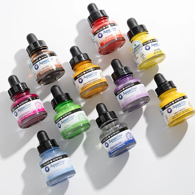 Daler-Rowney Aquafine Watercolour Ink 29.5ml Silver (Imitation)