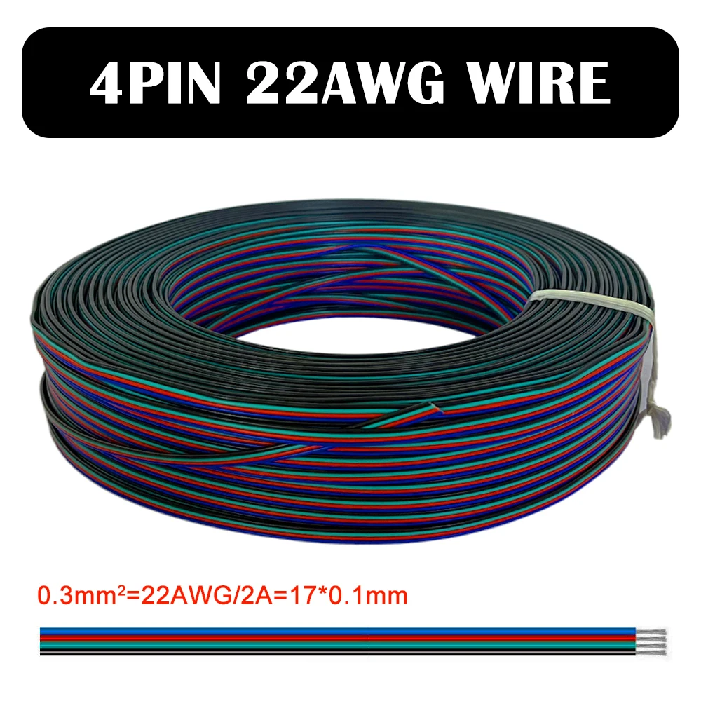 รูปสินค้า สายไฟ LED ขยาย ความยาวหลากหลาย 22AWG สำหรับ LED Strip Light