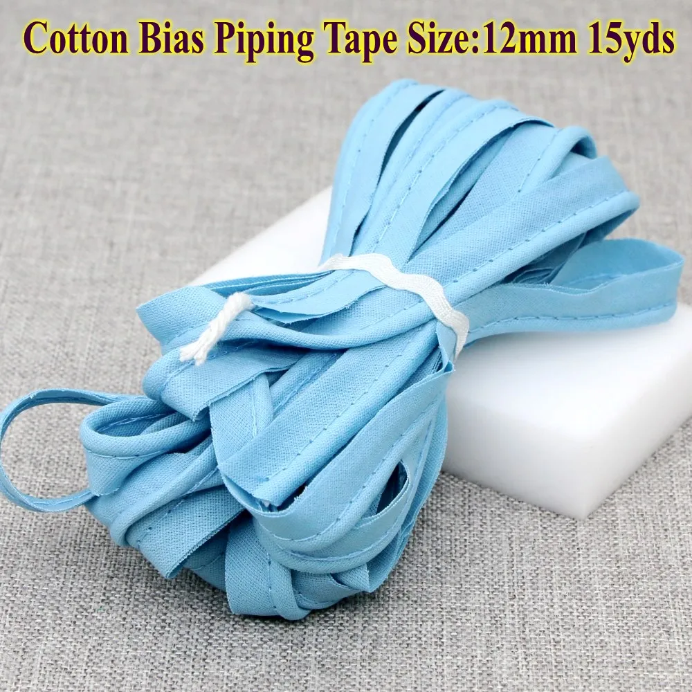 - cotton Bias Piping, Bias piping tape with cord, size:12mm,DIY making,sewing home textile bedding Piping tape