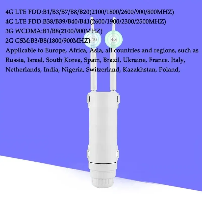 Kuwi 4g נתב WiFi 300mbps עמיד למים 4g נתב כרטיס SIM מגוון רחב אלחוטי באינטרנט חם ספוט wifi 64 משתמשים