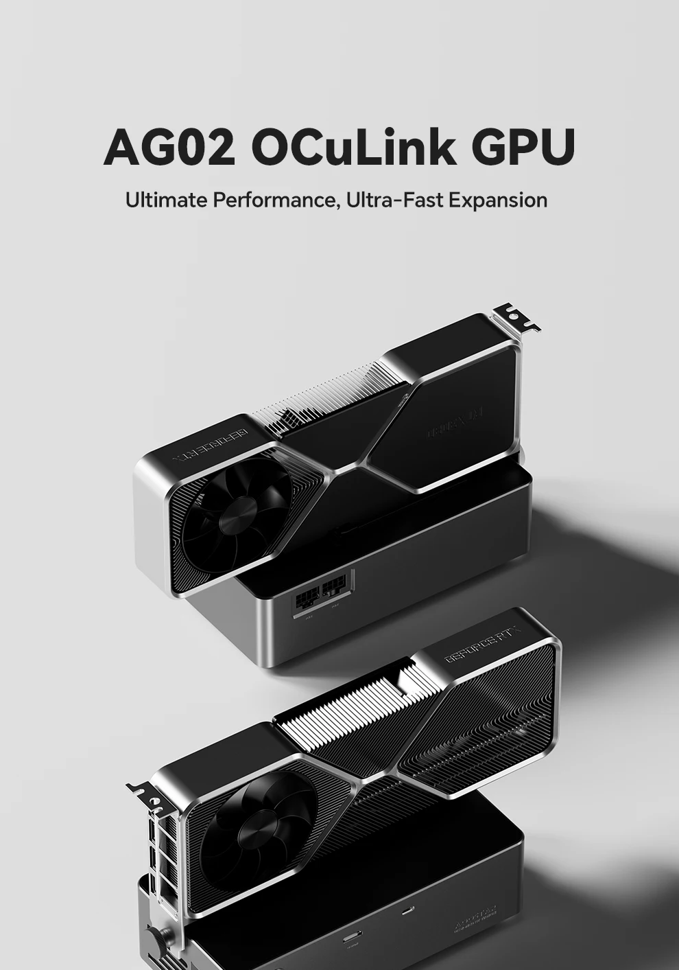 AOOSTAR AG02 EGPU ドック、OCulink/USB4 ポート、内蔵 Huntkey