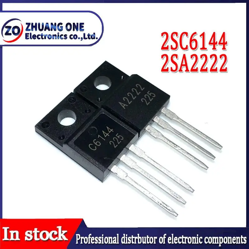 Transistors Kit BJT Transistor 20pcs 2SA2222 2SC6144 TO-220F 10pairs 10pcs A2222 + 10pcs C6144 TO-220