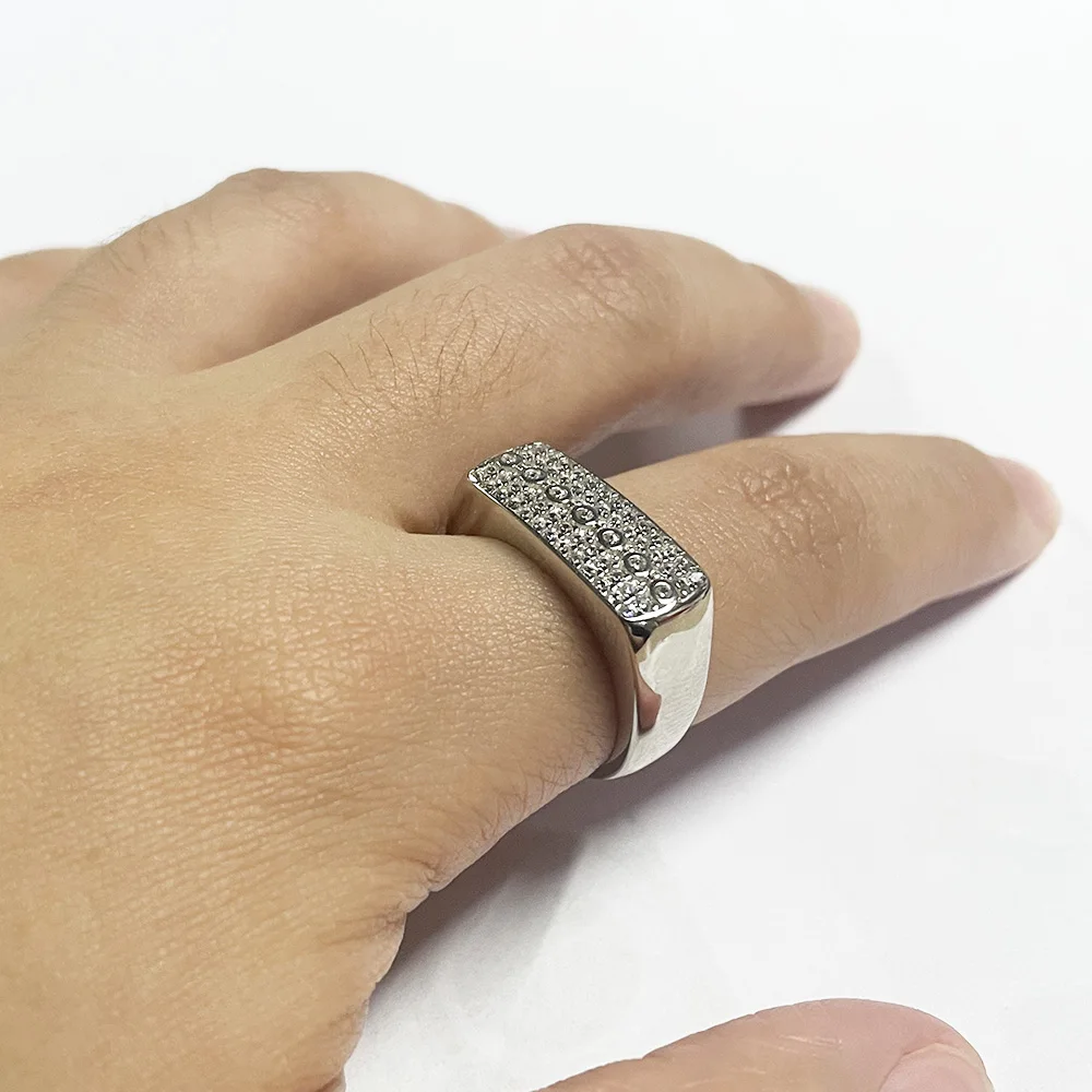 2.50ct Channel-Set Men's VS Diamond Pinky Finger Ring