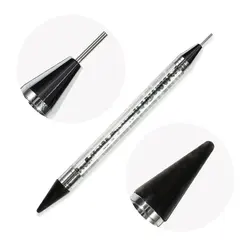 Nail Art Accessories Set: Multi-Size Rhinestones & 3D Crystal Decorations (Black)