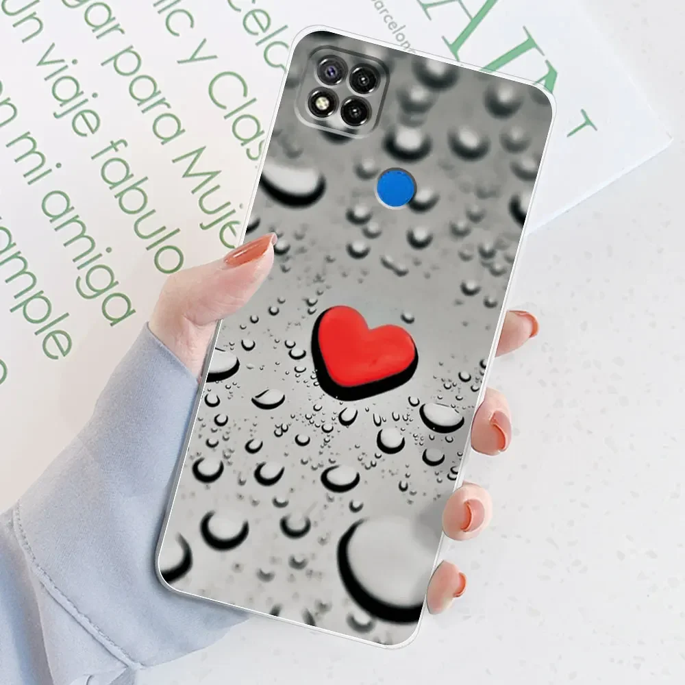Sleek Marble Transparent Silicone Soft TPU Case - Stylish Protective Bumper Back Cover for Xiaomi Redmi 9C/9C NFC