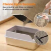 1Pc Large Size Cat Litter Mat-Advanced Honeycomb Double Layer Design,Urine Waterproof,Easy Cleaning,Scatter Control,Stay Clean 3
