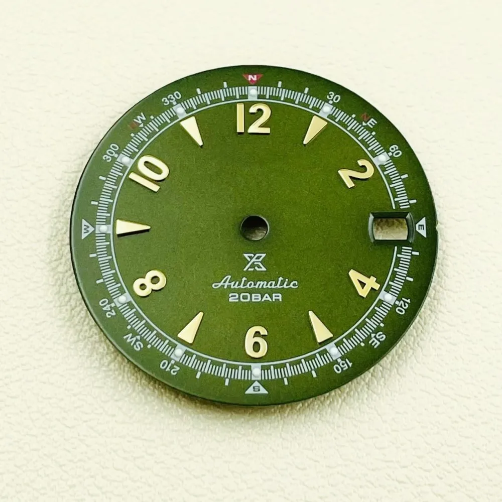 NH35 Dial dIal Vintake Face Plate Mechanical Watch Night Disc NH35A/4R/35/4R36 Movement Pointer Size 28.5mm Watch Accessories