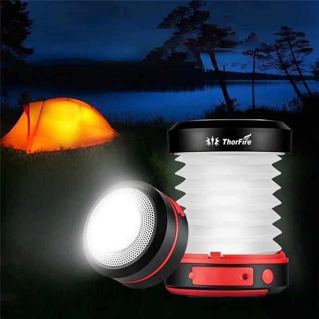 ThorFire LED Camping Lantern mini Flashlight USB Rechargeable Light