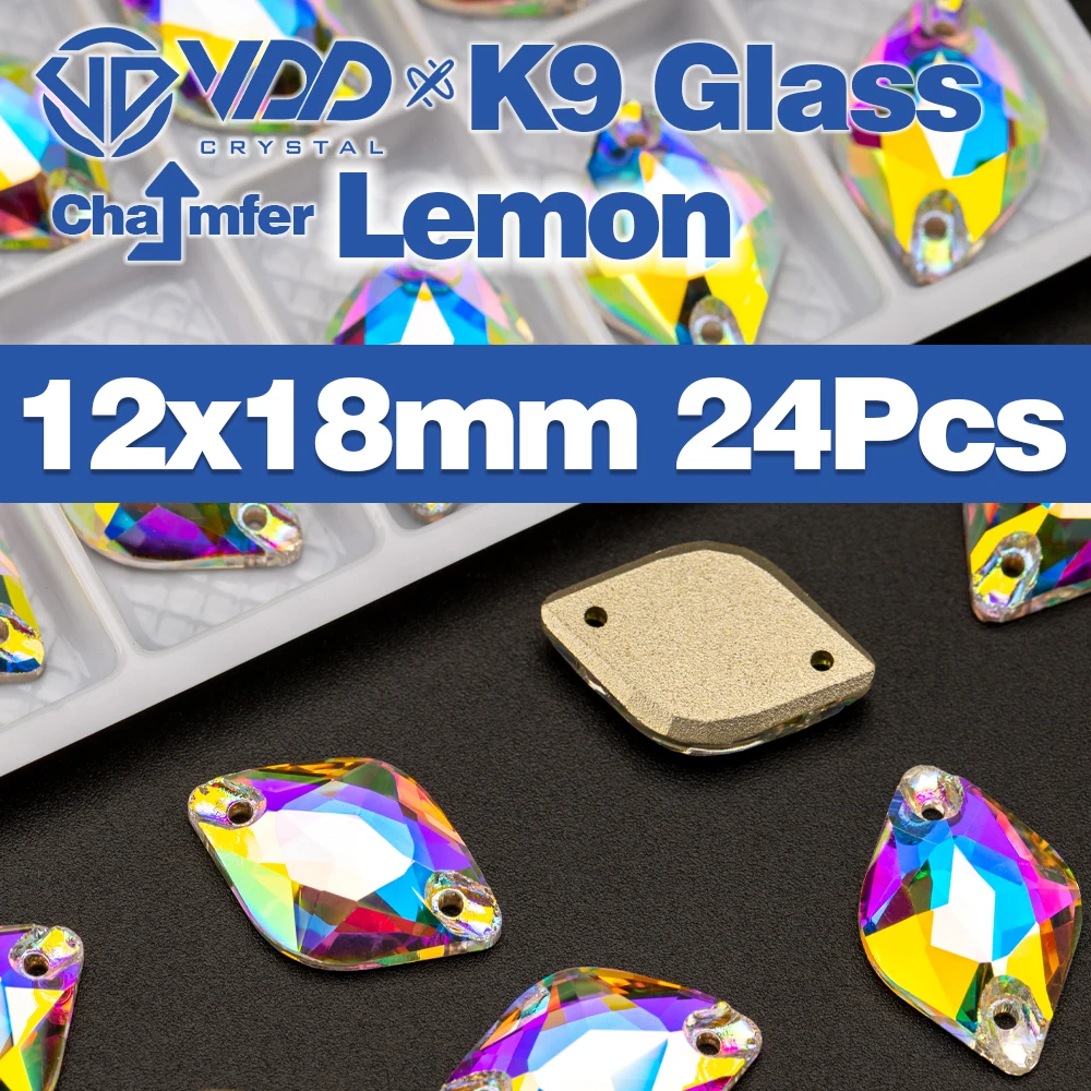 Premium K9 Glass Sew-On Rhinestones - Top Quality Crystal AB Flatback Stones for Clothing and Wedding Accessories